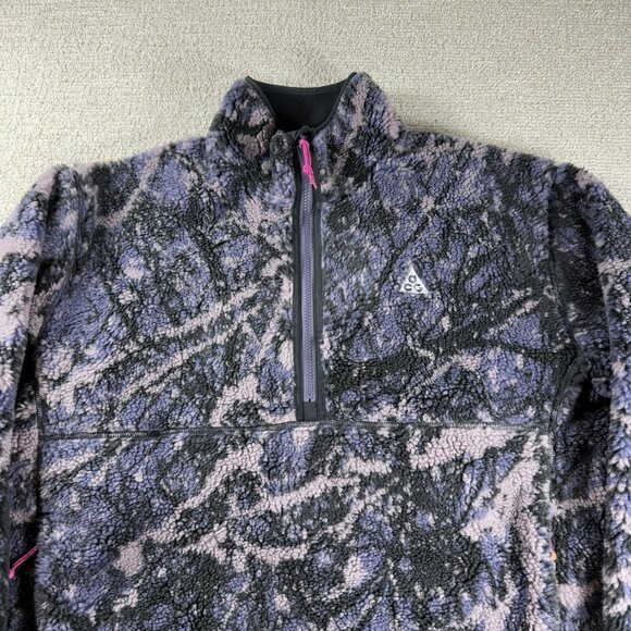 Nike ACG Canwell Glacier Therma-Fit Quarter Zip Jacket Purple Men’s Size Large - Picture 2 of 7